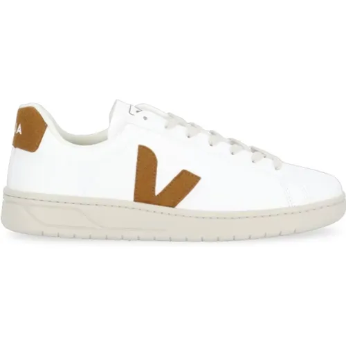 Weiße Eco-Leder Sneakers Runde Zehe Logo , Herren, Größe: 43 EU - Veja - Modalova