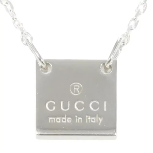 Pre-owned Silver necklaces , female, Sizes: ONE SIZE - Gucci Vintage - Modalova