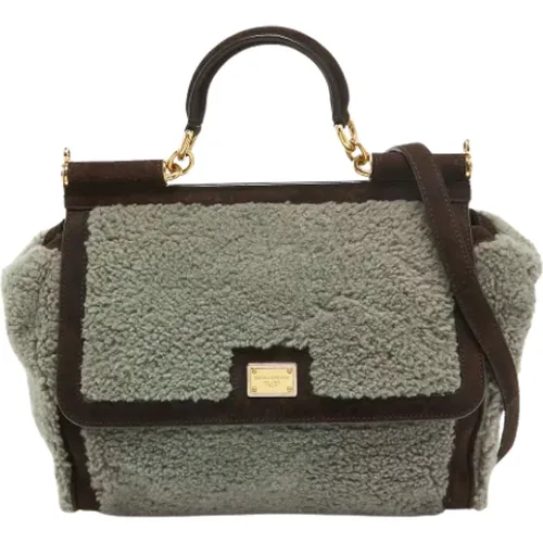 Pre-owned Suede handbags , female, Sizes: ONE SIZE - Dolce & Gabbana Pre-owned - Modalova