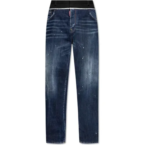 Jeans aus kombinierten Materialien - Dsquared2 - Modalova
