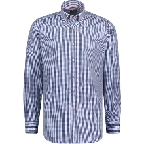 Men's Cotton Poplin Shirt , male, Sizes: 2XL, L - PAUL & SHARK - Modalova