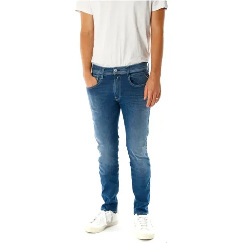 Anbass Slim Fit Jeans , Herren, Größe: W32 L30 - Replay - Modalova
