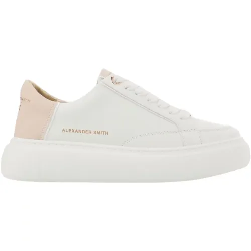 Greenwich Sneakers with Pink Details , female, Sizes: 6 UK, 7 UK, 3 UK, 4 UK - Alexander Smith - Modalova