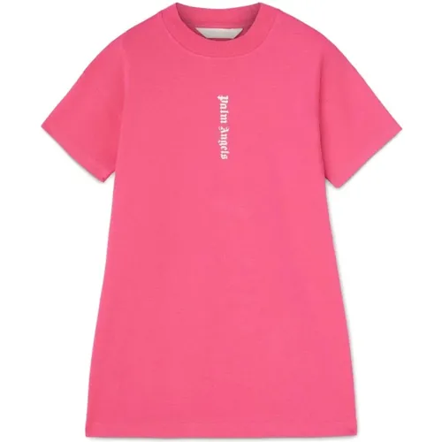 Fuchsia Baumwolle Maxi T-Shirt Kleid - Palm Angels - Modalova