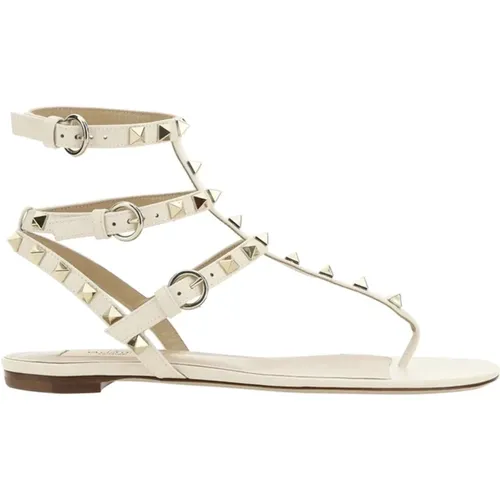 Weiße Ledersandalen Ss22 - Valentino Garavani - Modalova