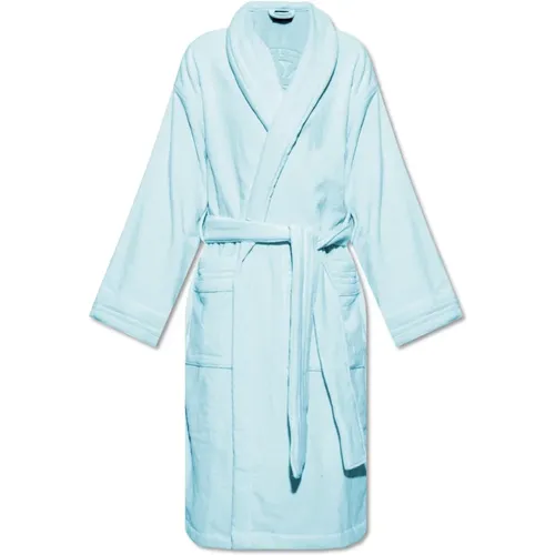 Cotton bathrobe , male, Sizes: 2XL, S - Versace - Modalova