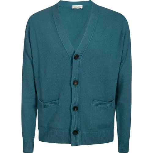 Wool Cashmere Cardigan with Pockets , male, Sizes: XL, 2XL - Filippo De Laurentiis - Modalova