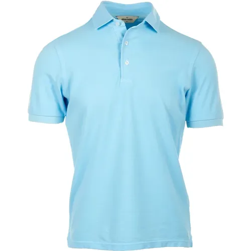 Hellblaue T-Shirts und Polos , Herren, Größe: 2XL - Gran Sasso - Modalova