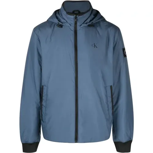 Hooded harrington jacket , male, Sizes: M, S, XL - Calvin Klein Jeans - Modalova