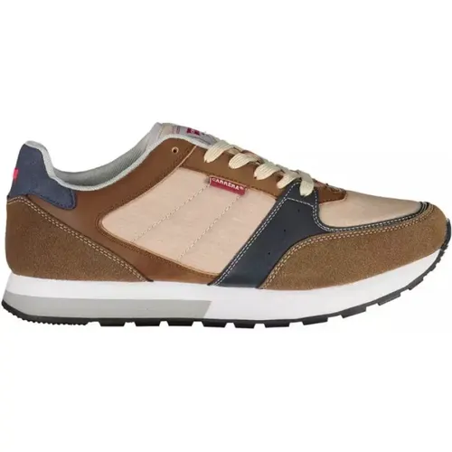 Brown Polyester Sneaker with Laces and Logo , male, Sizes: 10 UK, 6 UK, 9 UK, 8 UK - Carrera - Modalova