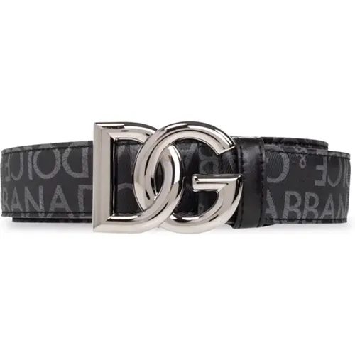 Belt With Logo , male, Sizes: 105 CM, 100 CM, 110 CM, 90 CM, 120 CM, 95 CM - Dolce & Gabbana - Modalova