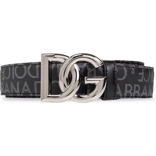 Belt With Logo , male, Sizes: 95 CM - Dolce & Gabbana - Modalova