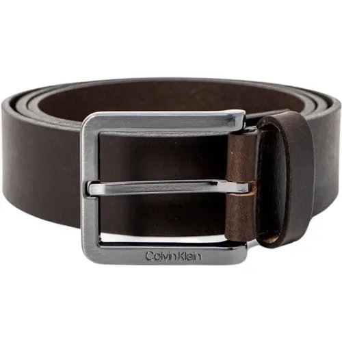 Leather Belt , male, Sizes: 100 CM - Calvin Klein - Modalova