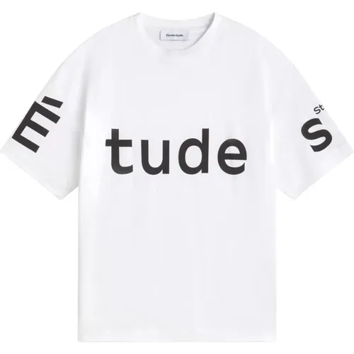 Moderne Relax T-Shirt mit bedruckten Logos , Herren, Größe: S - Études - Modalova