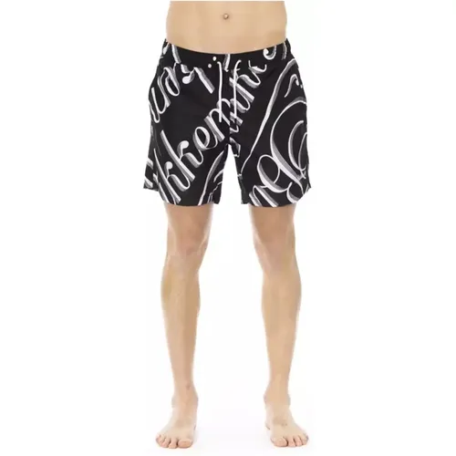 Stylische Badeshorts mit Allover-Print - Bikkembergs - Modalova