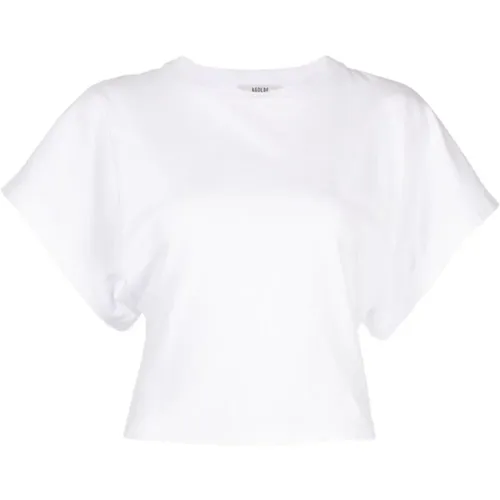 Britt Dolman-Ärmel Baumwoll T-Shirt , Damen, Größe: L - Agolde - Modalova