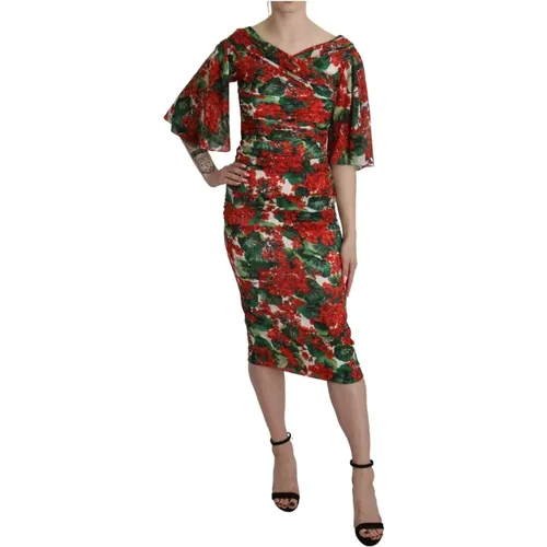 Elegantes Blumen Sheath Kleid - Dolce & Gabbana - Modalova