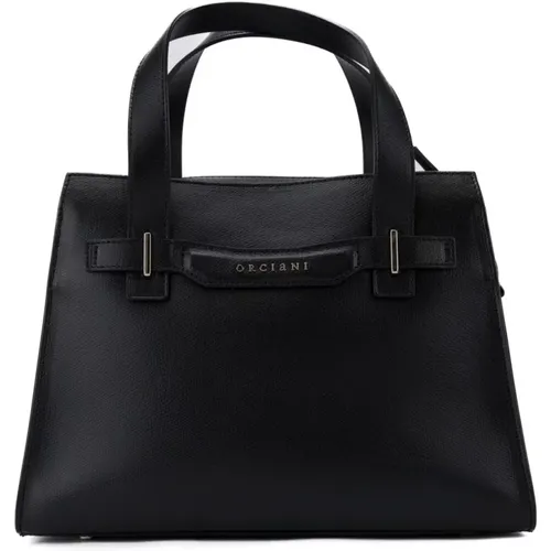 Leather Handbag with Logo , female, Sizes: ONE SIZE - Orciani - Modalova