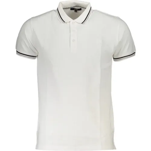 Weißes Baumwoll-Poloshirt mit gesticktem Logo , Herren, Größe: L - Cavalli Class - Modalova