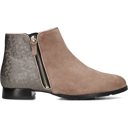 Taupe Wildleder Stiefeletten , Damen, Größe: 41 EU - HASSIA - Modalova