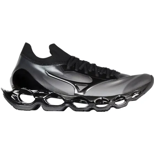 Dunkelgraue Low-Top-Sneakers mit Infinity Wave-Technologie , Herren, Größe: 37 EU - Mizuno - Modalova