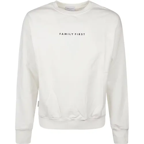 Weißes Logo Sweatshirt , Herren, Größe: S - FAMILY FIRST - Modalova