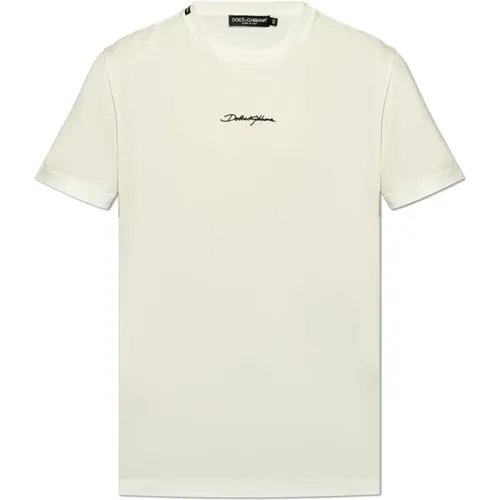 T-Shirt mit Logo , Herren, Größe: S - Dolce & Gabbana - Modalova