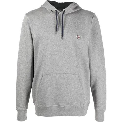 Grey Sweater with Hood and Logo , male, Sizes: M, L - Paul Smith - Modalova