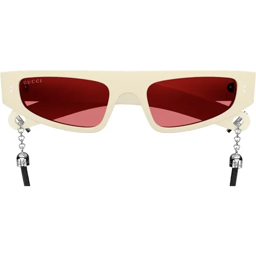 Stylish Women's Sunglasses with Lanyard , unisex, Sizes: 51 MM - Gucci - Modalova