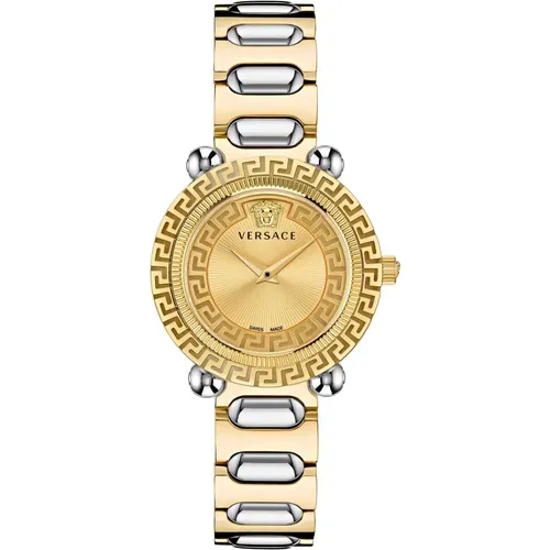 Greca Twist Ladies Watch Gold/Silver , female, Sizes: ONE SIZE - Versace - Modalova