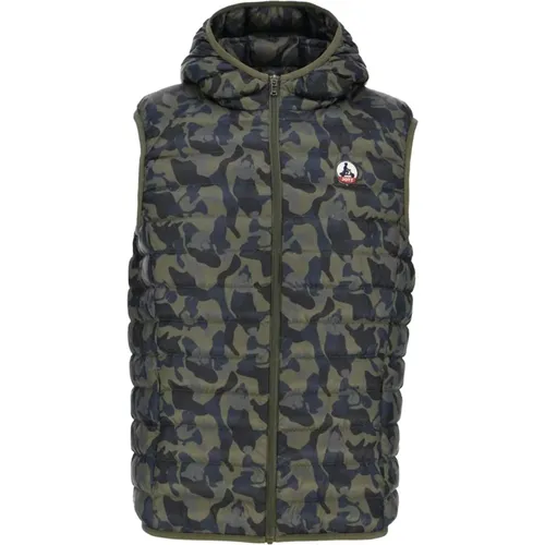 Camouflage Ärmellose Steppjacke , Herren, Größe: 4XL - JOTT - Modalova