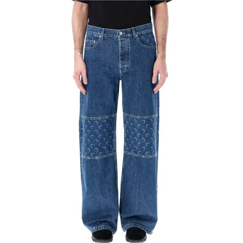Mens Clothing Jeans Ss24 , male, Sizes: M - Marine Serre - Modalova
