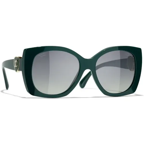 Iconic Sunglasses with Uniform Lenses , unisex, Sizes: 52 MM - Chanel - Modalova