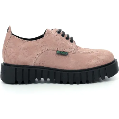 Bequeme Leder Derby Schuhe , Damen, Größe: 40 EU - Kickers - Modalova