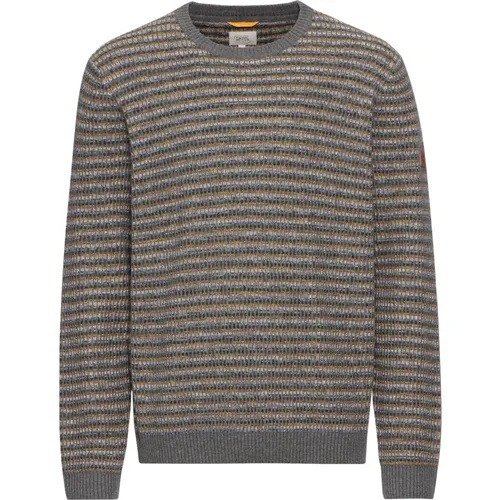 Striped Knit Sweater , male, Sizes: L, 2XL - camel active - Modalova