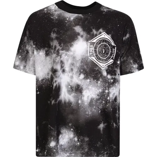 Galaxy Print T-Shirt , male, Sizes: S - Versace Jeans Couture - Modalova