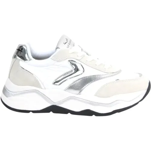 Weiße Sneakers mit Wildleder-Details , Damen, Größe: 38 EU - Voile blanche - Modalova