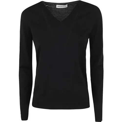 Long Sleeves V Neck Sweater , female, Sizes: L, S - Goes Botanical - Modalova