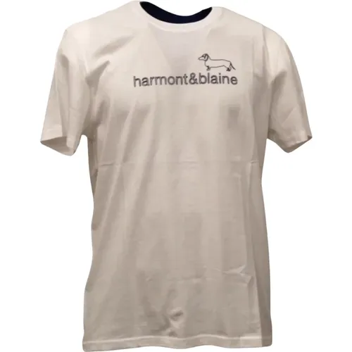 Kurzarm T-Shirt , Herren, Größe: XL - Harmont & Blaine - Modalova