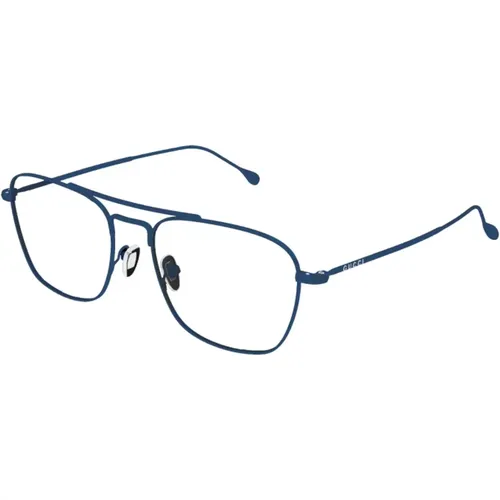 Mens Square Metal Frame Eyeglasses in , male, Sizes: 53 MM - Gucci - Modalova