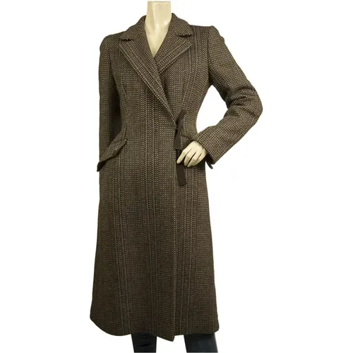 Pre-owned Wool Coat with bow , female, Sizes: S - Prada Vintage - Modalova