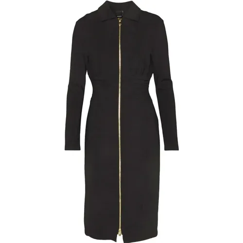 Akane Schwarzes Kleid mit Gold-Hardware , Damen, Größe: 2XS - pinko - Modalova