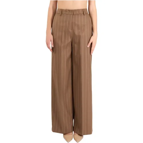 High-waisted wide-leg pants , female, Sizes: S, M, L - Actualee - Modalova