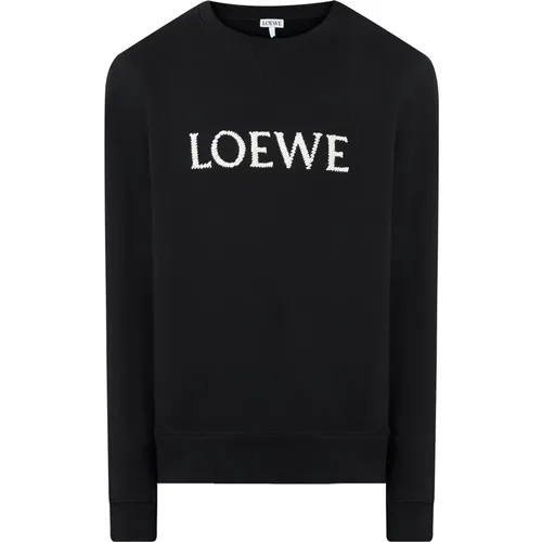 Logo Embroidered Sweatshirt in , male, Sizes: 2XL - Loewe - Modalova