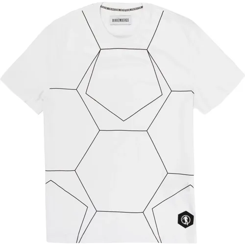 Kurzarm Bedrucktes T-Shirt - Bikkembergs - Modalova