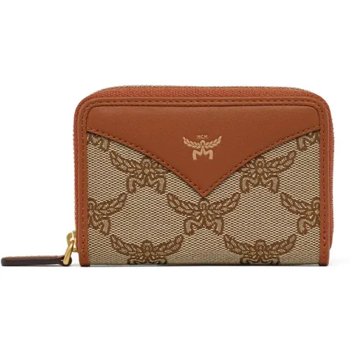 Himmel Portemonnaie mit Rundum-Reissverschluss in Lauretos Jacquard - MCM - Modalova