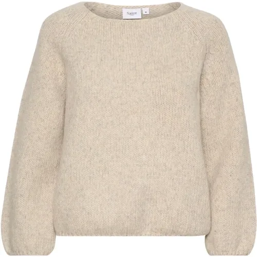 Melange Wool Pullover Sweater , female, Sizes: S, L, M, XL - Saint Tropez - Modalova