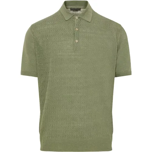 Linen polo shirt , male, Sizes: 2XL - Corneliani - Modalova
