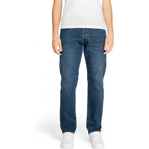 Blaue Einfache Herren Jeans Reißverschluss , Herren, Größe: W34 L32 - jack & jones - Modalova