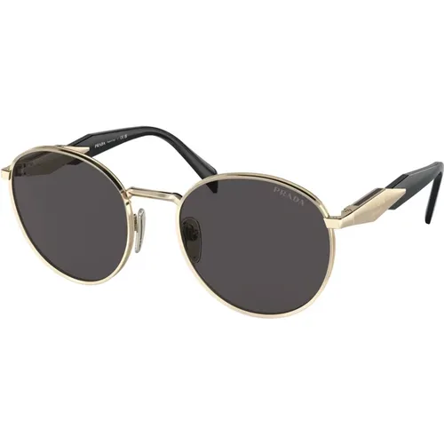Pale Gold/Grey Sonnenbrille , Damen, Größe: 54 MM - Prada - Modalova